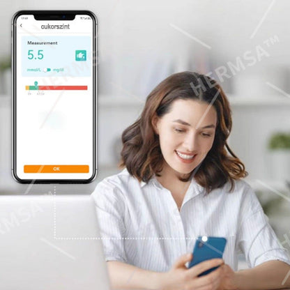 【公式ストア】HERMSA 精密多機能・非侵襲型医療測定器（血糖値・酸素飽和度・血圧測定対応）【正確性99.9％】🔥🔥